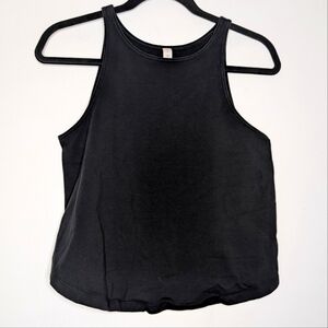Lululemon Athletica Oversized Cropped Black Tank Top